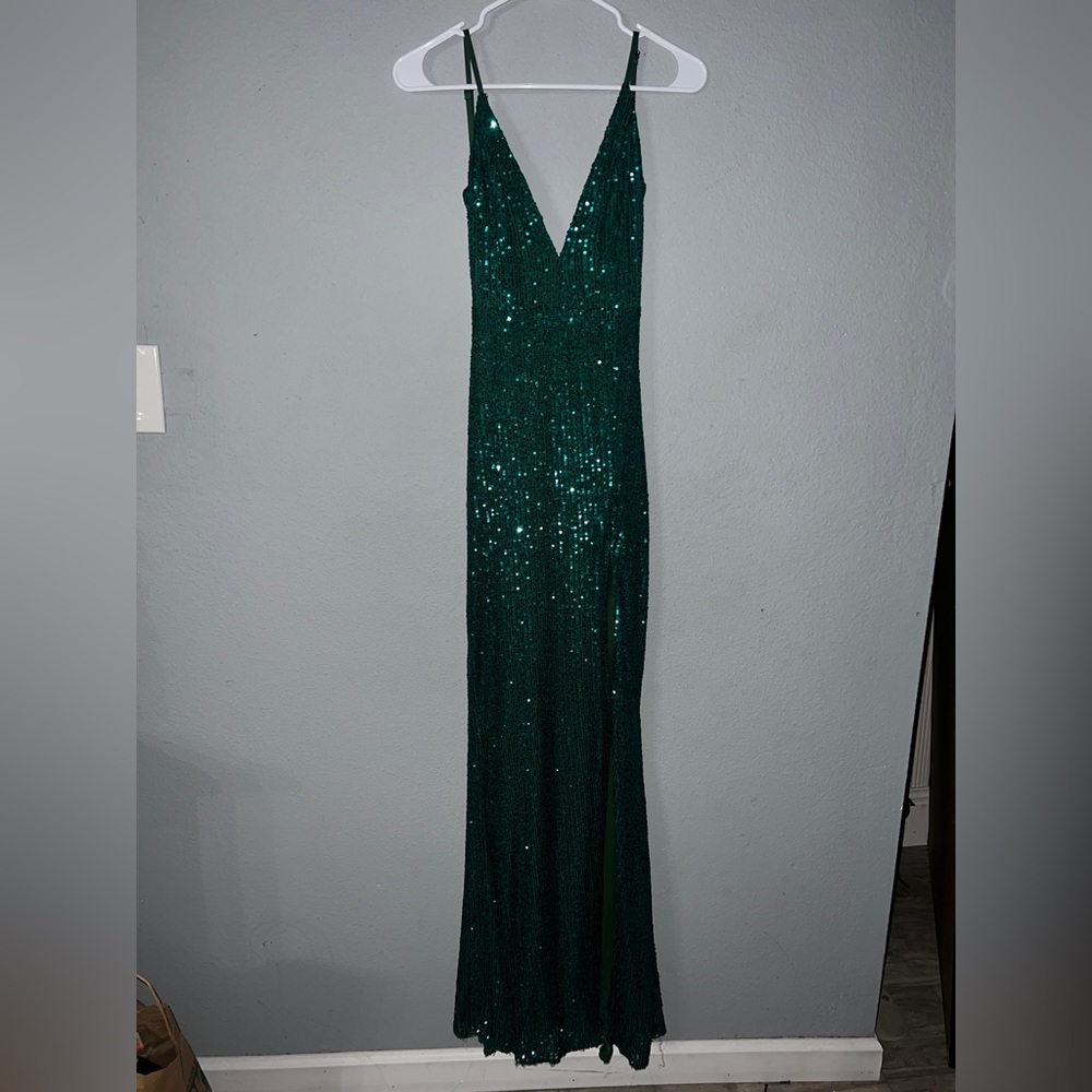 Prom/homecoming dress green sequence
